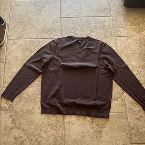 Alfani Men's Dark Brown V-Neck Sweater